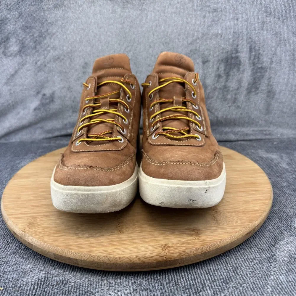 Timberland Shoes Mens Size 9 Brown Leather SensorFlex Casual Sneakers A1G9B